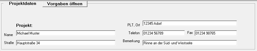 Projektangaben