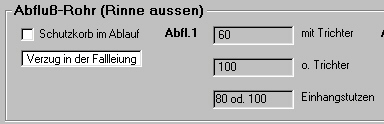 Fallrohre für Rinne außen